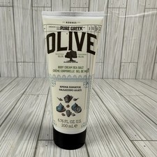 Korres Pure Greek Sea Salt Body Cream Olive Oil SEALED 6.76oz/ 200ml FULL SZ NEW