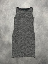 Lauren Ralph Lauren Dress Womens Small Knit Grey/Black Sleeveless