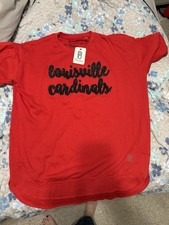 Pressbox Louisville Cardinals Women’s Red Black 2XL Shirt Team Apparel