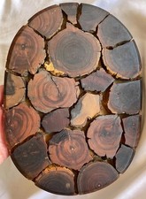 Handmade Hard Wood Mosaic Art Rustic Plant/Tr...