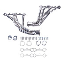 Ceramic Coated Long Tube Headers For Chevy C10c20 Gmc Truck 66-91 Sbc 283 350