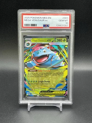 Mega Venusaur ex Pokemon Mega Evolution 003/132 PSA 10 Gem Mint Double Rare TCG