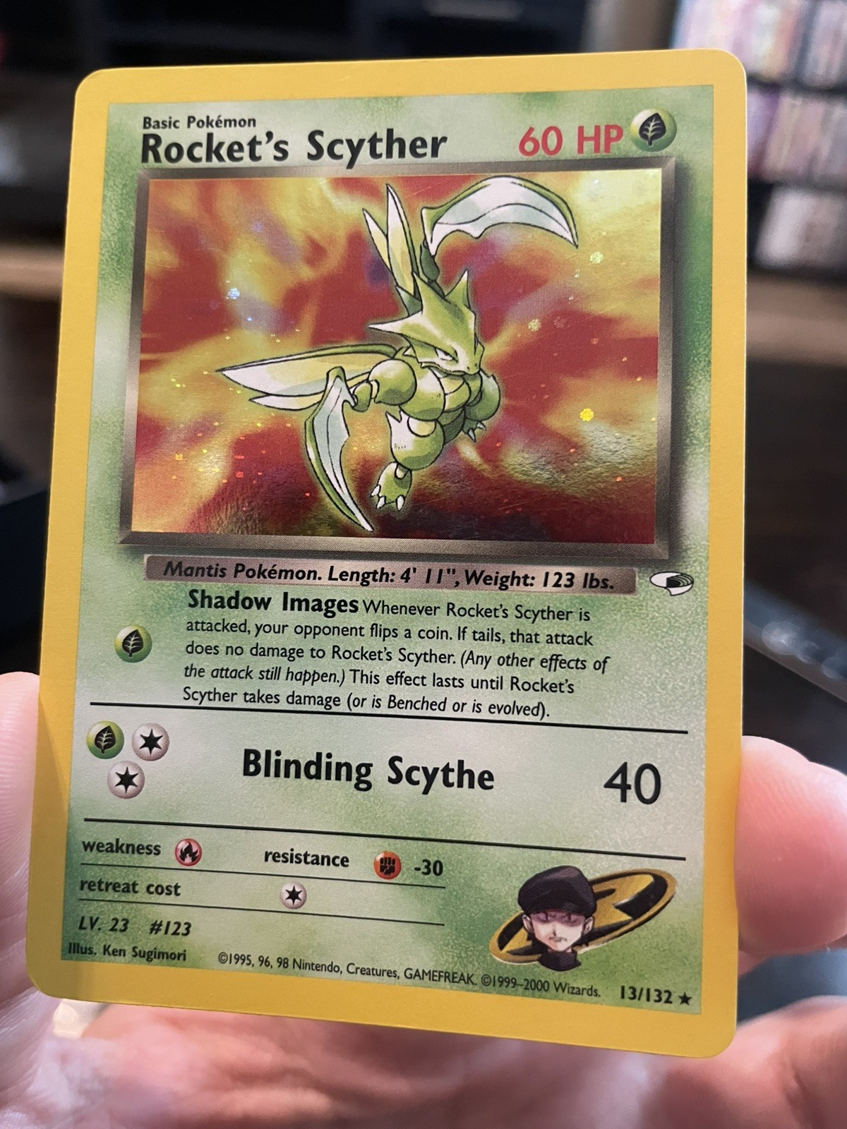Wotc Gym Heroes Rocket's Scyther 13/132 Holo, NM