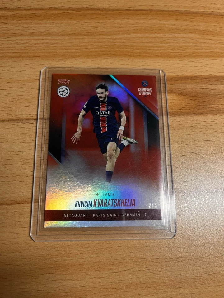 Khvicha Kvaratskhelia Topps Champions D‘Europe PSG 24/25 Numbered /5