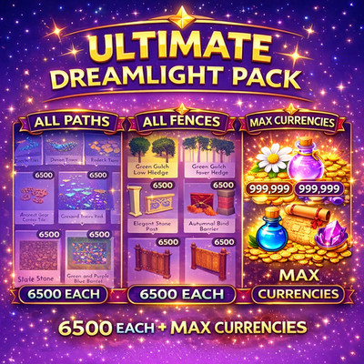 Disney Dreamlight Valley MEGA Pack | Currencies + Paths + Fences