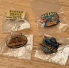 Vintage Waffle House Licensed Server Pins - Eggs NASCAR Coca Cola Lapel Pins NOS
