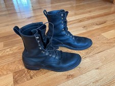 Nicks Boots Ranger 10.5 D. Black 1964 Leather...