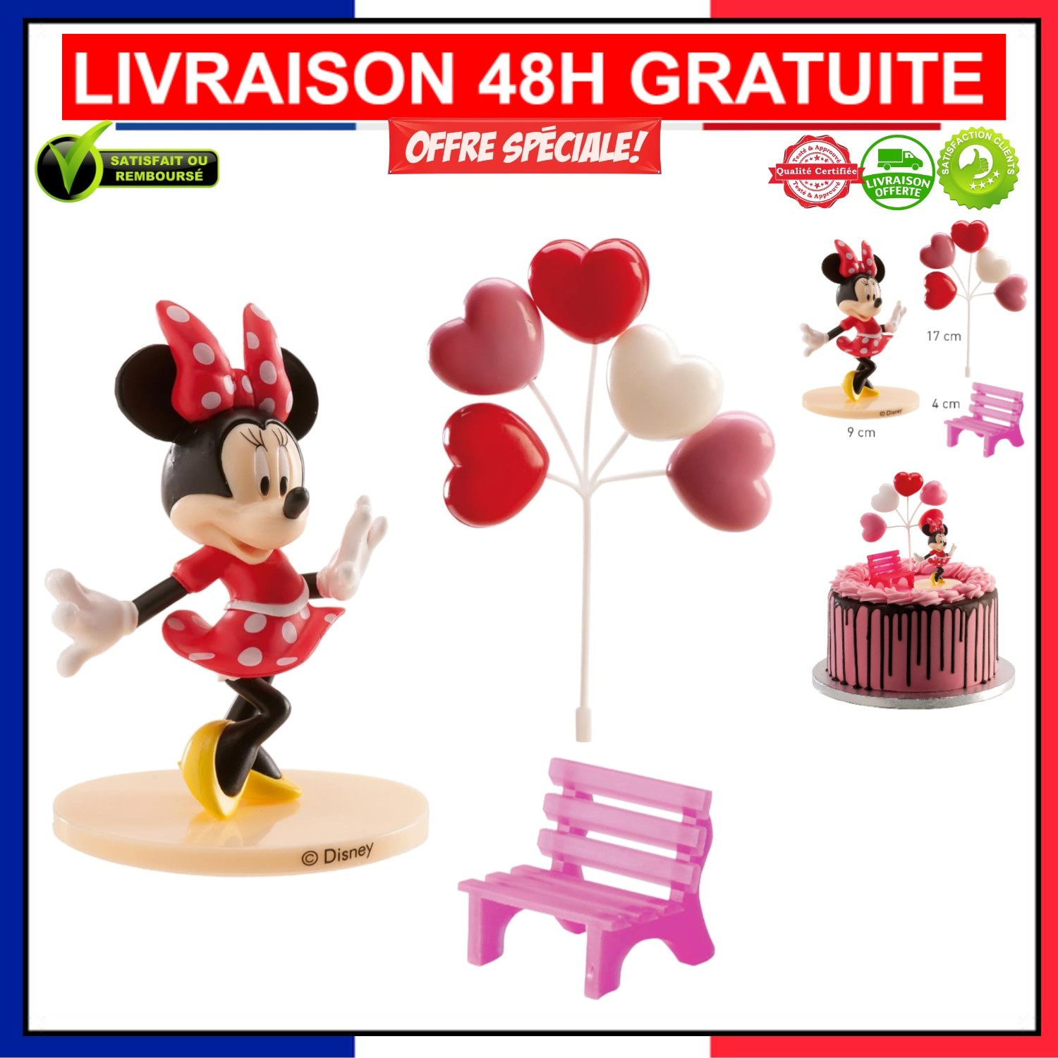 Kit Décoration Gâteau Enfant Minnie Mouse pour Créer de Merveilleux Souvenirs d'Anniversaire