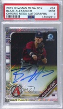 2019 Bowman Mega Box Chrome Mojo Blaze Alexander #BMA-BA PSA 9 MINT Auto 8d2