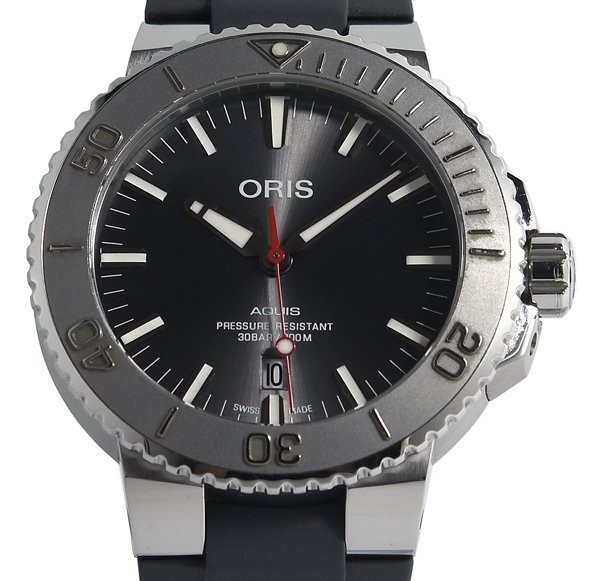 ORIS WATCH AQUIS DATE RELIEF 01 733 7730 4153-07 4 24 63EB AUTOMATIC BLACK MEN'S