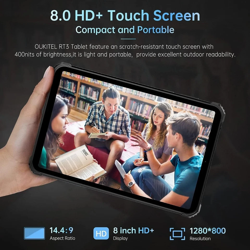 OUKITEL RT3 Outdoor Table 7GB+64GB 5150mAh Android12 16MP+8MP Tablets Octa-Core - Bild 4 von 4