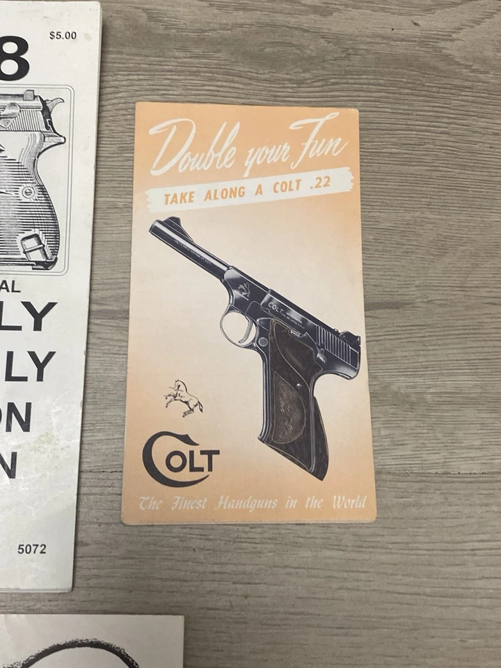 (3) Early Colt Handgun Brochures P-38 & .22 - Image 3 of 4