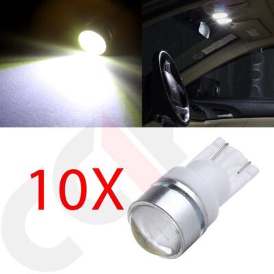 1.5W Projector Xenon White 161 T10 W5W 194 168 LED Tail Light Lens Lamp Bulb 10x