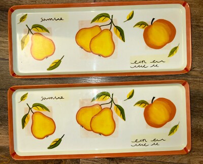 X Dunelm Melamine Sandwich Tray Evesham Fruits Lemons UK