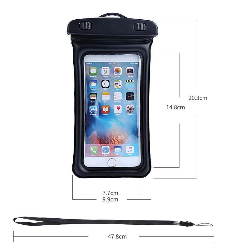 Floating Waterproof Bag Case Underwater Pouch for iPhone 13 12 11 Pro Max XS 8 7 - Image 2 of 4
