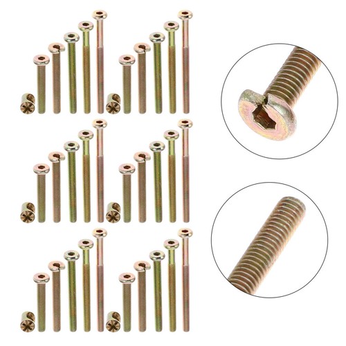 51PCS Baby Bed Crib Screws Bolts Wrench Set Screws Barrel Nuts Assortment Kit