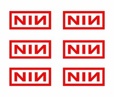 Nine Inch Nails Small 2" NIN Vinyl Decals Laptop Helmet Phone Stickers Set of 6