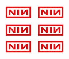 Nine Inch Nails Small 2" NIN Vinyl Decals Laptop Helmet Phone Stickers Set of 6