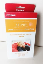 Canon Color Ink & Postcard Photo Paper Set for Selphy CP910 CP820 CP1000 New