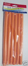 Annie Soft Twist Hair Curler Rollers 5/8"x 10" 6-pack