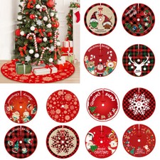35''/90cm Christmas Tree Skirt Tree Mat Xmas Holiday Party Decorations Ornaments
