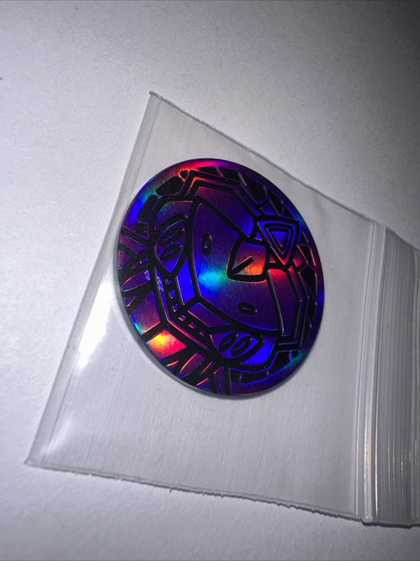 Official Pokemon Coin Genescect Cracked Ice Purple Coin