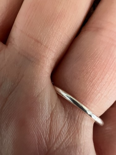 J.Jill Rose Flower Ring 7 6 Leaf Size Silver Blooming Rose Floral Open Boho Y2K - Picture 9 of 10