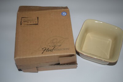 Tastefully Simple Host Collection 5'' x 5'' x 2.5'' DISH BOWL Leaf Dip Almond w/Box