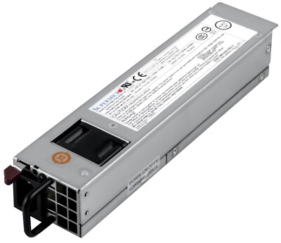 NETZTEILE SUPERMICRO PWS-608P-1R 600WATT 1U REDUNDANT PSU DC 12V 50A  1xFAN