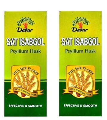 PACK OF 2 Dabur Sat Isabgol Effective Relief From Constipation, 180 g FREE SHIP