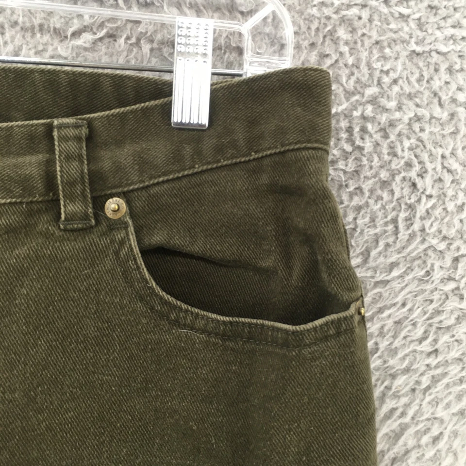 Ralph Lauren Jeans Co Mamá Jeans Mujer 10 Verde Denim Tiro Alto Cremallera Mosca 5 Bolsillos Foto 3 de 4