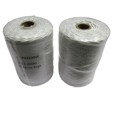Electric Fence Poly Rope 3MM x 200M x2 (White Polywire Fencing Horse Paddock)