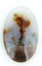 26.3ct Natural Moss Agate Oval Cabochon Scenic Landscape Loose