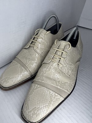 Stacy Adams Rizzo Oxford Dress Shoes Tan Leather printed Sz10.5W Stacy Adams Rizzo Oxford Dress Shoes Tan | Mercari main image 2