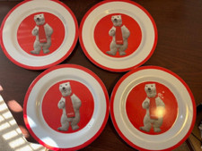 Coca-Cola Polar Bear  Collectible Plastic 8&rdquo; Dinner Plates (set of 4)
