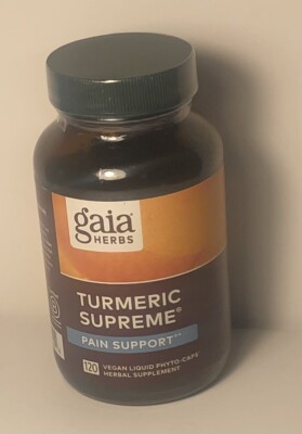 Gaia Herbs, Turmeric Supreme PAIN SUPPORT,  120 Phyto-Caps NEW SEALED
