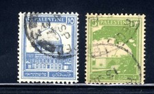 1927 BRITISH MANDATE FOR PALESTINE LOT OF 2-Stamps Rachel's Tomb, Mosque of Omar