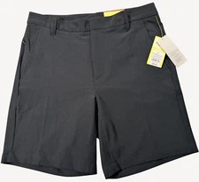 All In Motion Mens Black Lightweight Secure Zip Pocket Golf Shorts 30 NWT