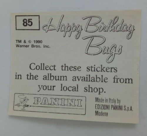 1990 Panini Happy Birthday Bugs (Pick Your Sticker) - Picture 123 of 343