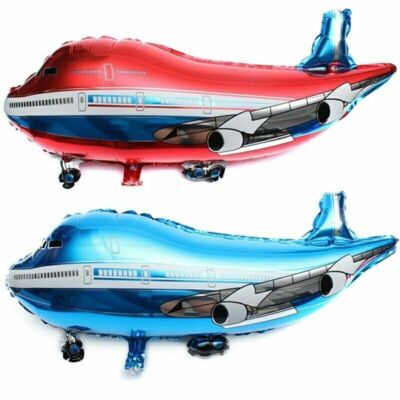 AUFBLASBARER BALL FLUGZEUG ROT CARGO BOEING KINDER PARTY 82x42cm