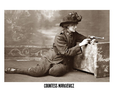 A4 Plakat Gräfin Markievicz 1916 Osteraufstand selten historische Erinnerungsstücke