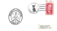 HENRY L STIMSON (SSBN-655) 2 May 1967 Ships Crest Cachet PM CANOPUS (AS-34)