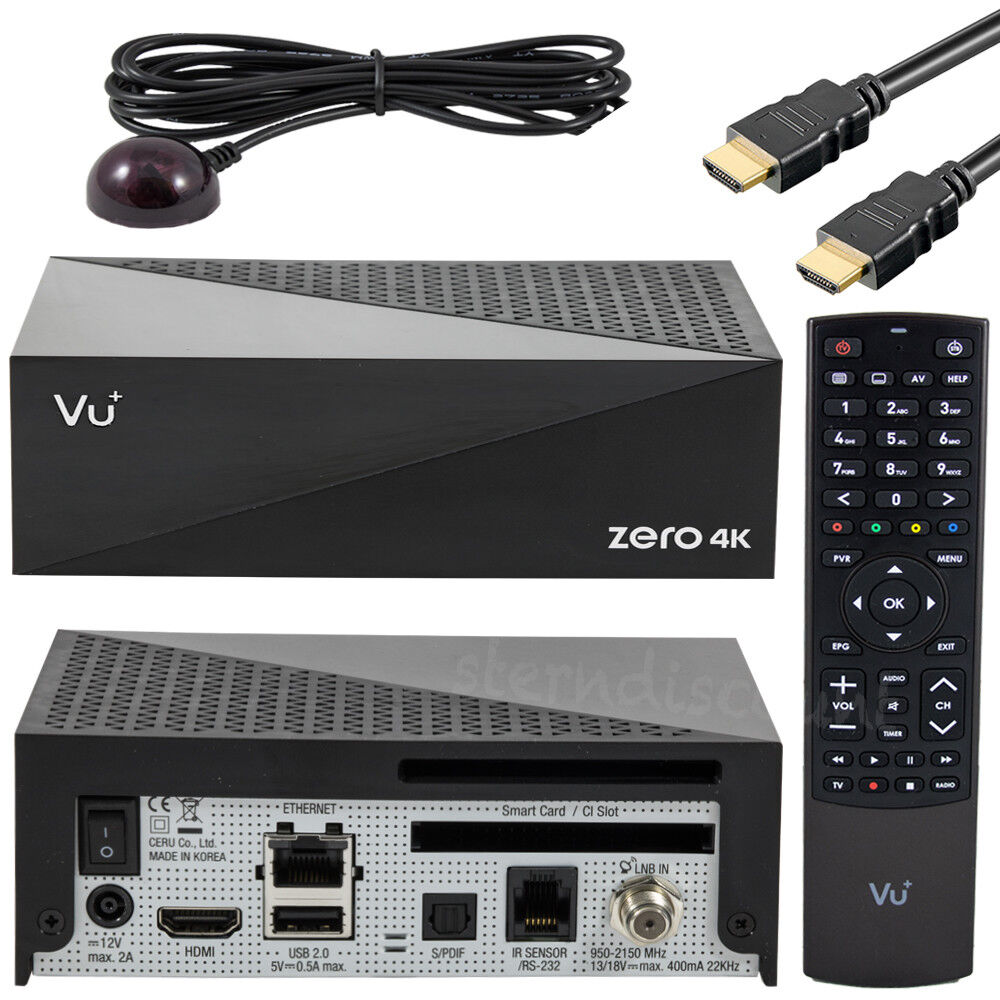 VU Zero 4K Satelliten UHD Receiver E2 Linux DVB-S2 X HbbTV VU Plus Digital SAT 