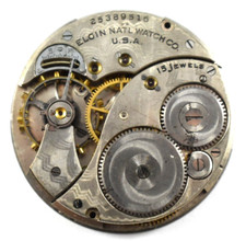Vintage Elgin Grade 314 12s 15J Hunting Pocket Watch Movement lot.fa