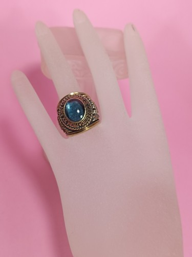 Rare Chevalière Universitaire En Or 10 Carats - Foto 5 di 7