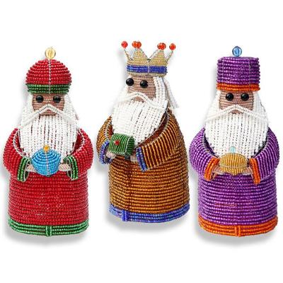 Beadworx Glass Beads Holiday 3 Wise Men Three Kings Nativity NWT Retired