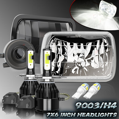 7x6'' 5x7'' LED Headlight Hi/Lo Beam H6054 Fit for Nissan Pickup Hardbody 83-97