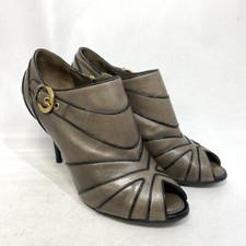 Louis Vuitton tacco aperto marrone con cinturino alla caviglia taglia 37 US c...