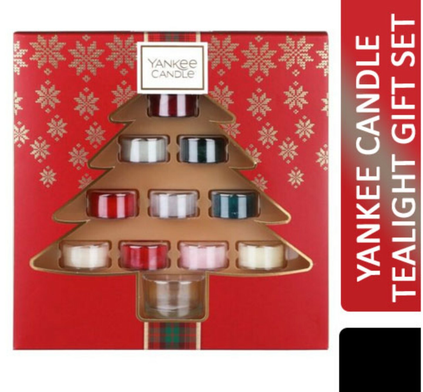 Yankee Candle Tree Shaped 10 Tea Lights & 1 Holder Gift Set Alpine