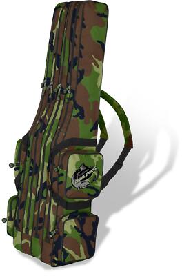 Rutentasche Rod Case Angelkoffer Ruten Futteral mit 4 Fächern für 8 wasserfest